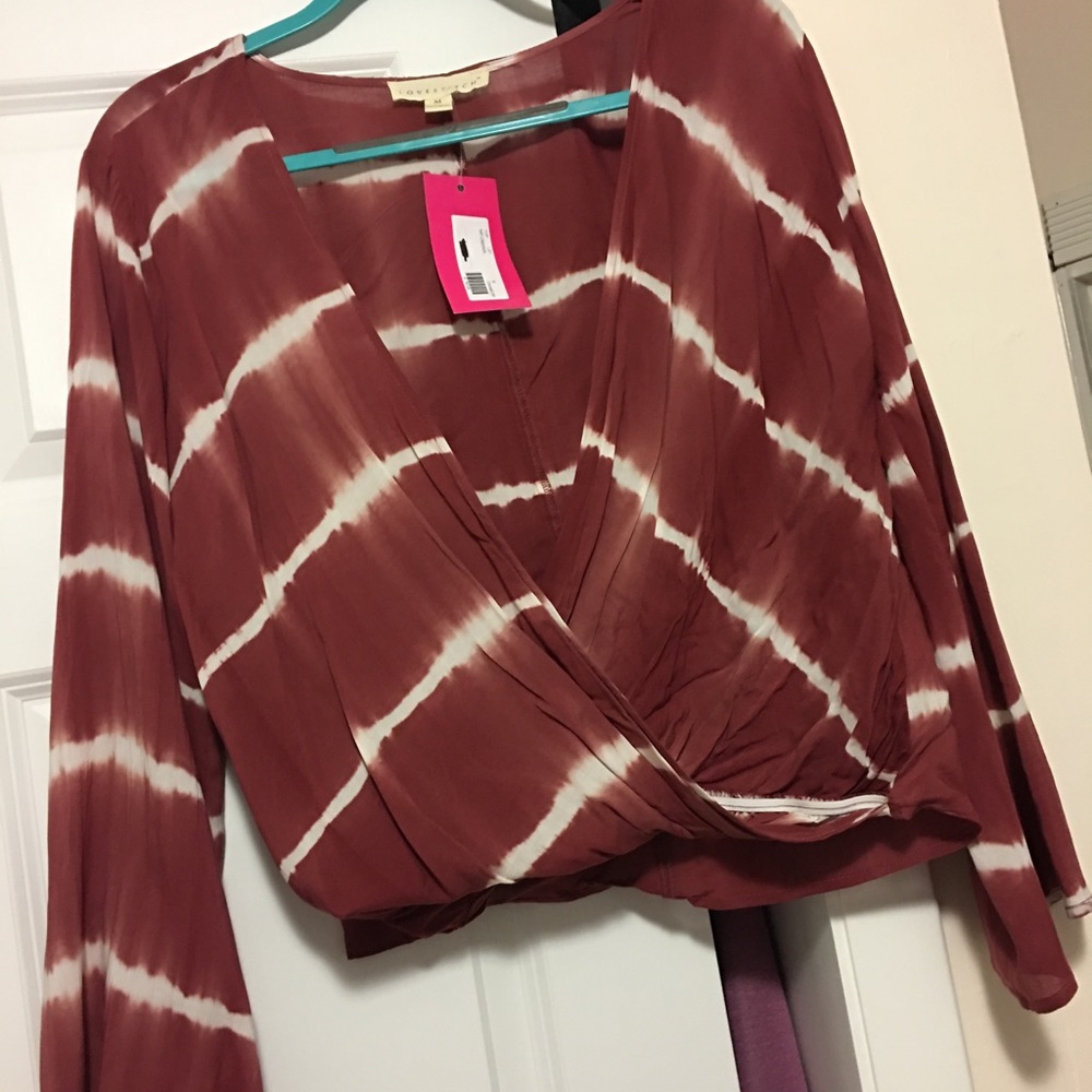 LOVESTICH flowy tye dye top